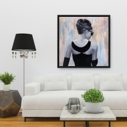 Encadré 36 x 36 - Audrey hepburn de style abstrait vue de dos