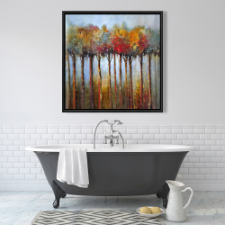 Framed 36 x 36 - Colorful leaves trees