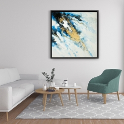 Encadré 36 x 36 - Marbre bleu et doré