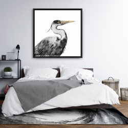 Framed 36 x 36 - Great heron