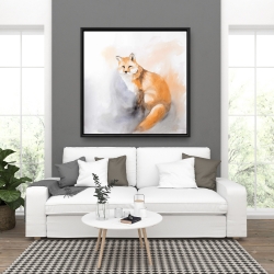 Framed 36 x 36 - Watercolor fox