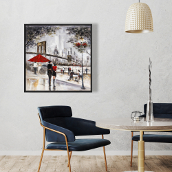 Framed 36 x 36 - Couple in new york city
