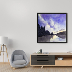 Framed 36 x 36 - Starry view on the lake