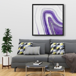 Framed 36 x 36 - Purple round geode