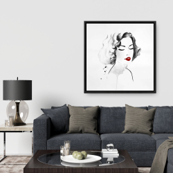 Encadré 36 x 36 - Femme aquarelle