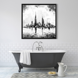 Encadré 36 x 36 - Ville abtraite monochrome