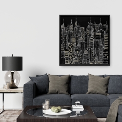 Encadré 36 x 36 - Tours d'une ville illustrative