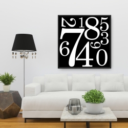 Framed 36 x 36 - Zero to nine