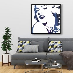 Framed 36 x 36 - Marilyn monroe in blue
