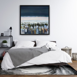 Framed 36 x 36 - Bird's eye view of beach
