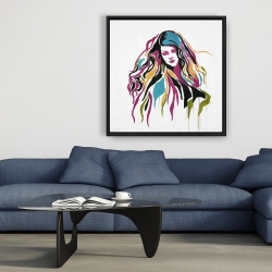 Encadré 36 x 36 - Femme en art graffiti