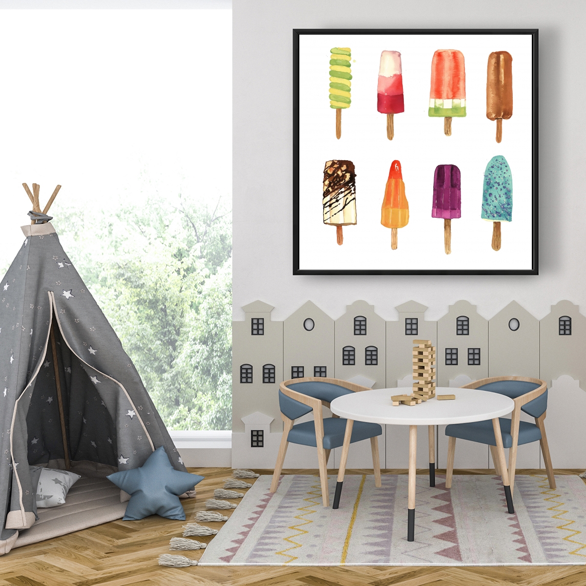 Framed 36 x 36 - Iced lollipop