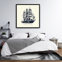 Framed 36 x 36 - Old boat