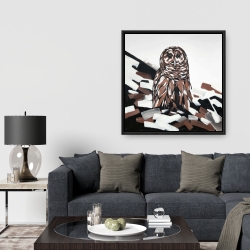 Framed 36 x 36 - Tawny owl