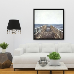 Framed 36 x 36 - Relaxing beach