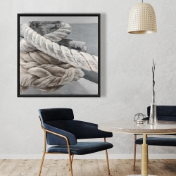 Framed 36 x 36 - Twisted boat rope