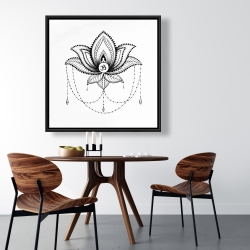 Encadré 36 x 36 - Ornement d'un lotus ethnique