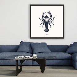 Framed 36 x 36 - Blue lobster
