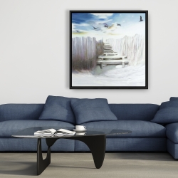 Encadré 36 x 36 - Arrêt à la plage