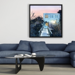 Framed 36 x 36 - Beach house