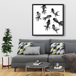 Encadré 36 x 36 - Petits poissons noirs