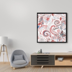 Framed 36 x 36 - Paisley pattern