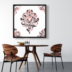 Encadré 36 x 36 - Ornement baroque corail