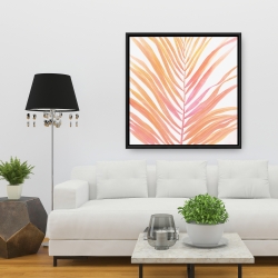 Framed 36 x 36 - Glam palm leaf