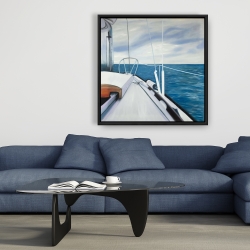 Framed 36 x 36 - Sail on the water