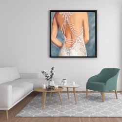 Framed 36 x 36 - Wedding dress