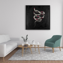 Encadré 36 x 36 - Serpent fleurit
