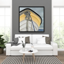 Framed 36 x 36 - The yellow boat