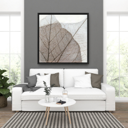 Encadré 36 x 36 - Feuilles séchées translucides