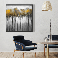 Encadré 36 x 36 - Forêt abstraite jaune