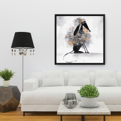 Framed 36 x 36 - Afghan hound dog in cartoon