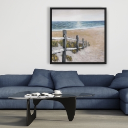 Framed 36 x 36 - Soft seaside