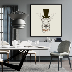 Framed 36 x 36 - Aristocrat roe deer