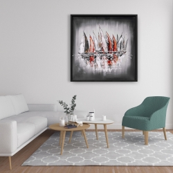 Encadré 36 x 36 - Voiliers avec éclats de peinture