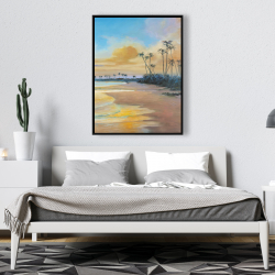 Framed 36 x 48 - Sunset by the sea