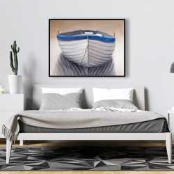 Framed 36 x 48 - Canoe boat