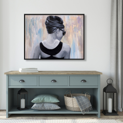 Encadré 36 x 48 - Audrey hepburn de style abstrait vue de dos