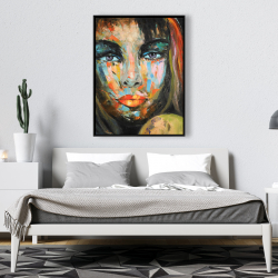 Encadré 36 x 48 - Portrait coloré de femme