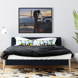 Framed 36 x 48 - A loving couple in san francisco