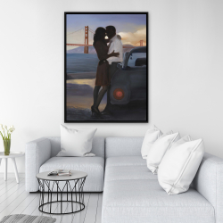 Framed 36 x 48 - A loving couple in san francisco
