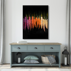 Framed 36 x 48 - Colorful carrots