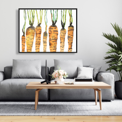 Framed 36 x 48 - Watercolor carrots