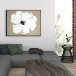 Framed 36 x 48 - Abstract color splash petals flower