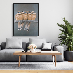 Framed 36 x 48 - Four birds on a branch
