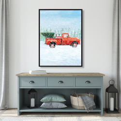 Framed 36 x 48 - Christmas tree truck