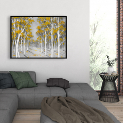 Framed 36 x 48 - Yellow birch forest